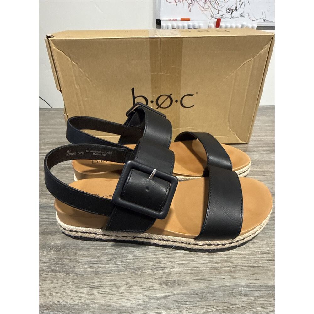 b.o.c. Hilda Black Sandals Woman’s Size 8 M BC0042409